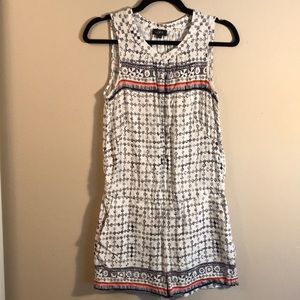 Patterned short sleeve romper